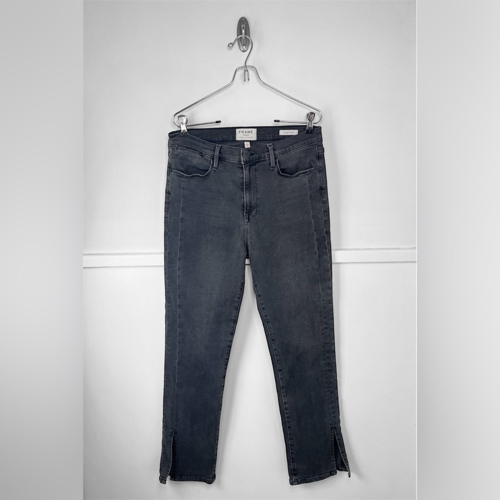 Frame Le High Straight Denim in Muddy River